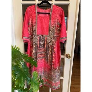 Pink Printed Kurti